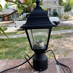Porch wired in lantern light fixture