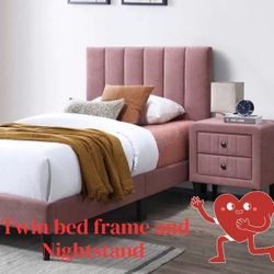 ❤️TWIN BED FRAME AND NIGHTSTAND ❤️