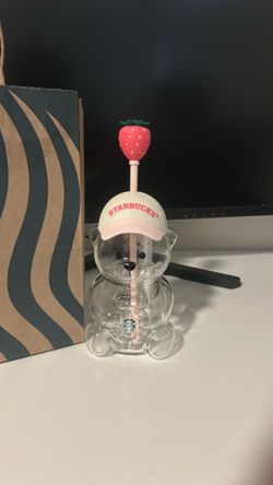 Starbucks Pink barista bear cup