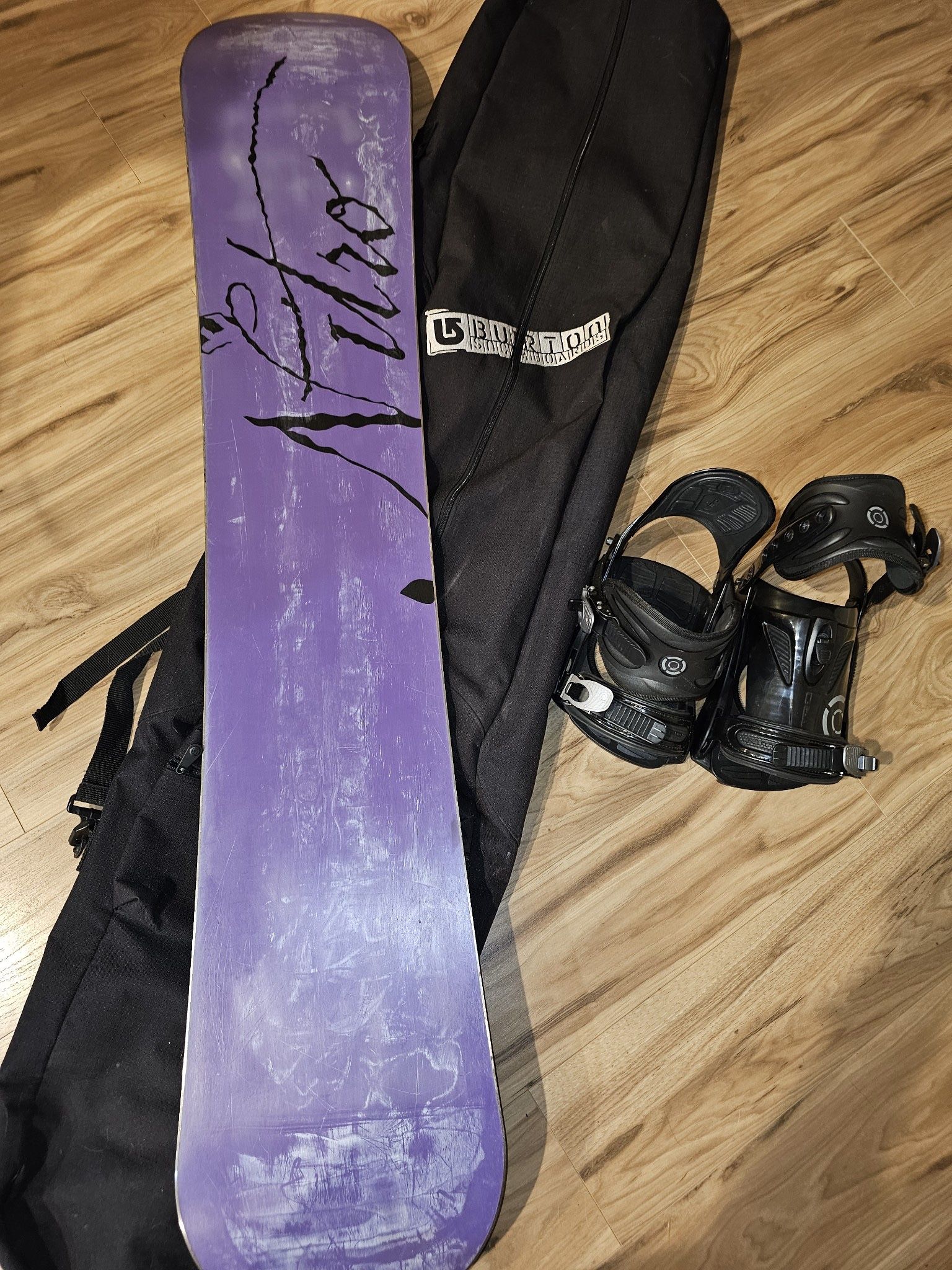 Nitro Snowboard 58” With Burton Carrying Bag And Bindings