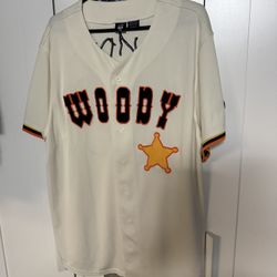 Boxlunch Exclusive Jersey Pixar Toy Story Woody Andy Size L
