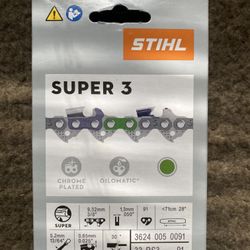 33RS3 91 DL STIHL 3/8" 1.3 mm Chain for 28"/71 cm Bár OEM 3624 005 0091