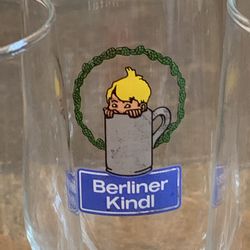 Berliner kindl Stem Beer Glasses