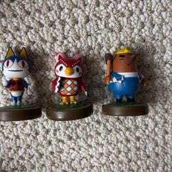 3× Nintendo amiibo Figures (Animal Crossing)  