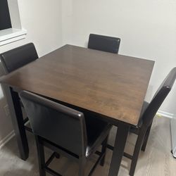 Pub Style Dining Table With Chairs