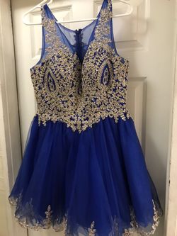 Royal blue party dress