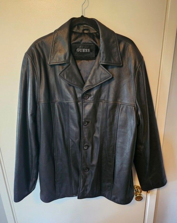 Genuine Leather Guess Jacket Large