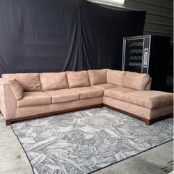 Beige Sectional Couch Sofa 