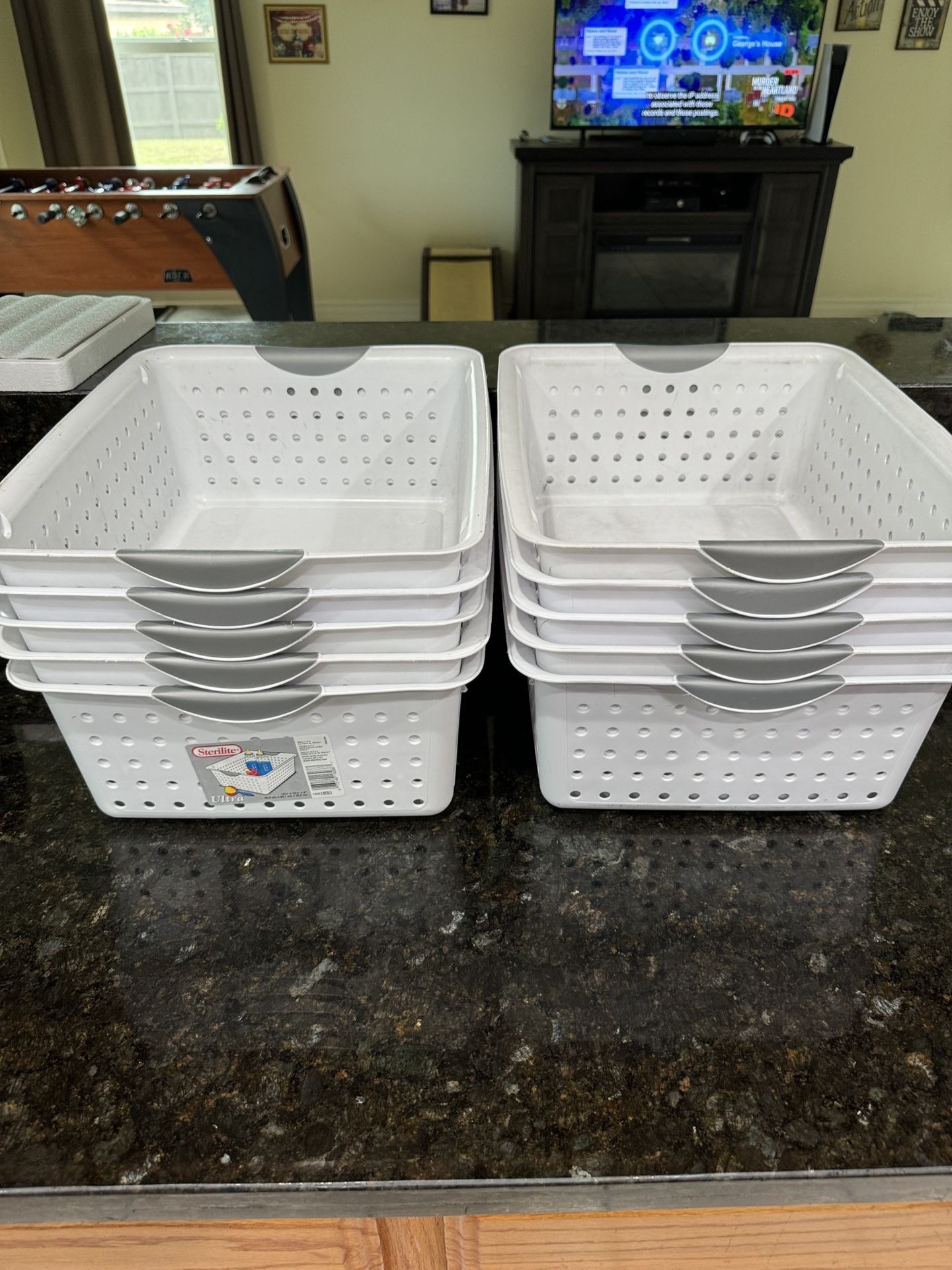 Sterilite Plastic Storage baskets