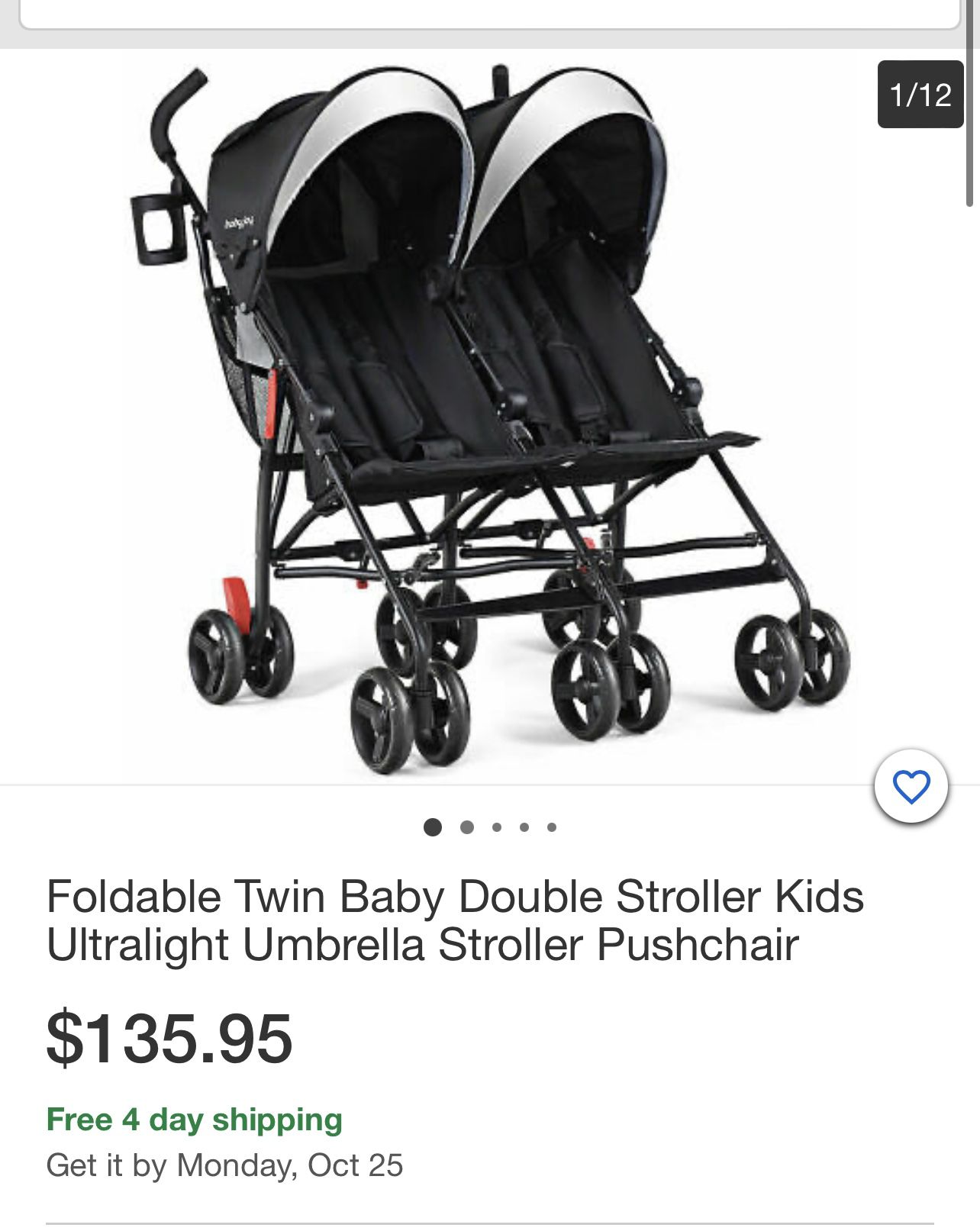 Twin Foldable Stroller  New 