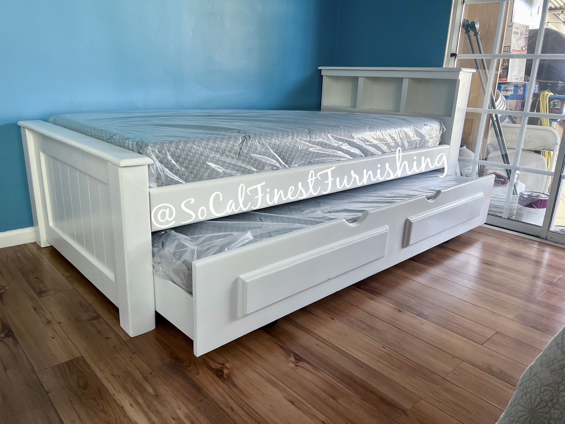 New Twin Bed With Trundle And Mattresses