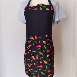 Handmade Colorful Chili Pepper Apron