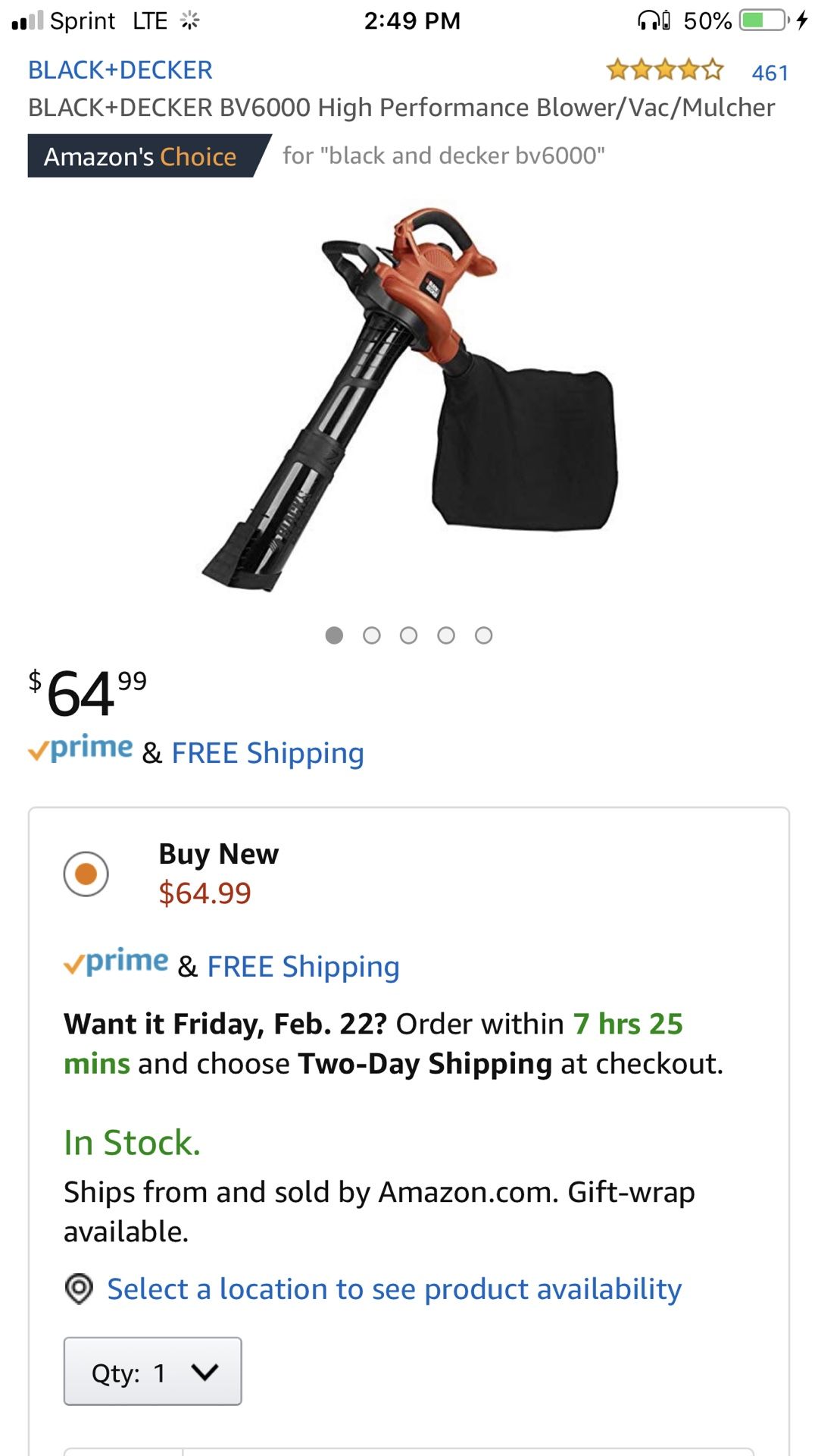 BLACK and DECKER BV6000 High Performance Leaf Blower/Vac/Mulcher for