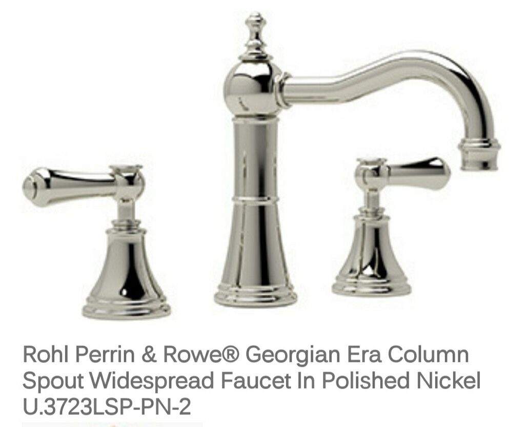 Kitchen Faucet Rohl Perrin & Rowe® Georgian Era Column Spout Widespread Faucet in Polished Nickel