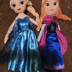 Disney Frozen Elsa and Anna Plush Dolls Set