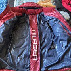 Bundle Up (2)-Piece Tommy Hilfiger Red Boomer Style Jack & Polo Shirt 