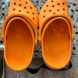 Orange crocs 