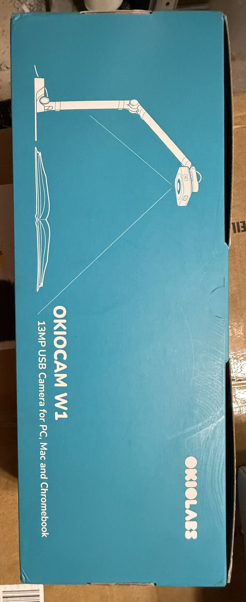 OKIOCAM W1 USB 4K 13MP Document Camera with Light for Teachers. Comes with OKIOPoint & AI-tracking Presentation Software. Doc Camera for Classroom. Co
