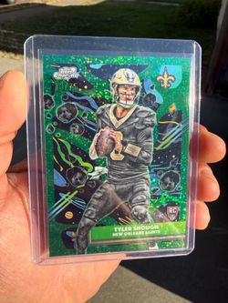 Tyler Sough Topps Chrome Cosmic Green Spacedust /75 Rookie Card