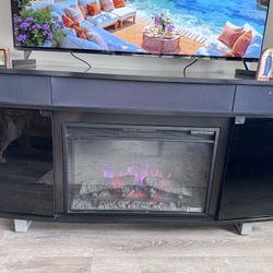 Tv Stand With Fireplace And Speakers 