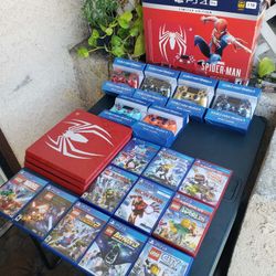 $500! 1 Control 1 Game. 2020 PS4 Pro 1TB with Box. Spider man Edition. $20! Per Game. 7 for $100!? $40! Extra control. Or all $850! Cash & trade welco