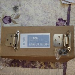 Ilyapa Brand Set Of 50 Satin Nickel New Self Closing Cabinet Hinges..