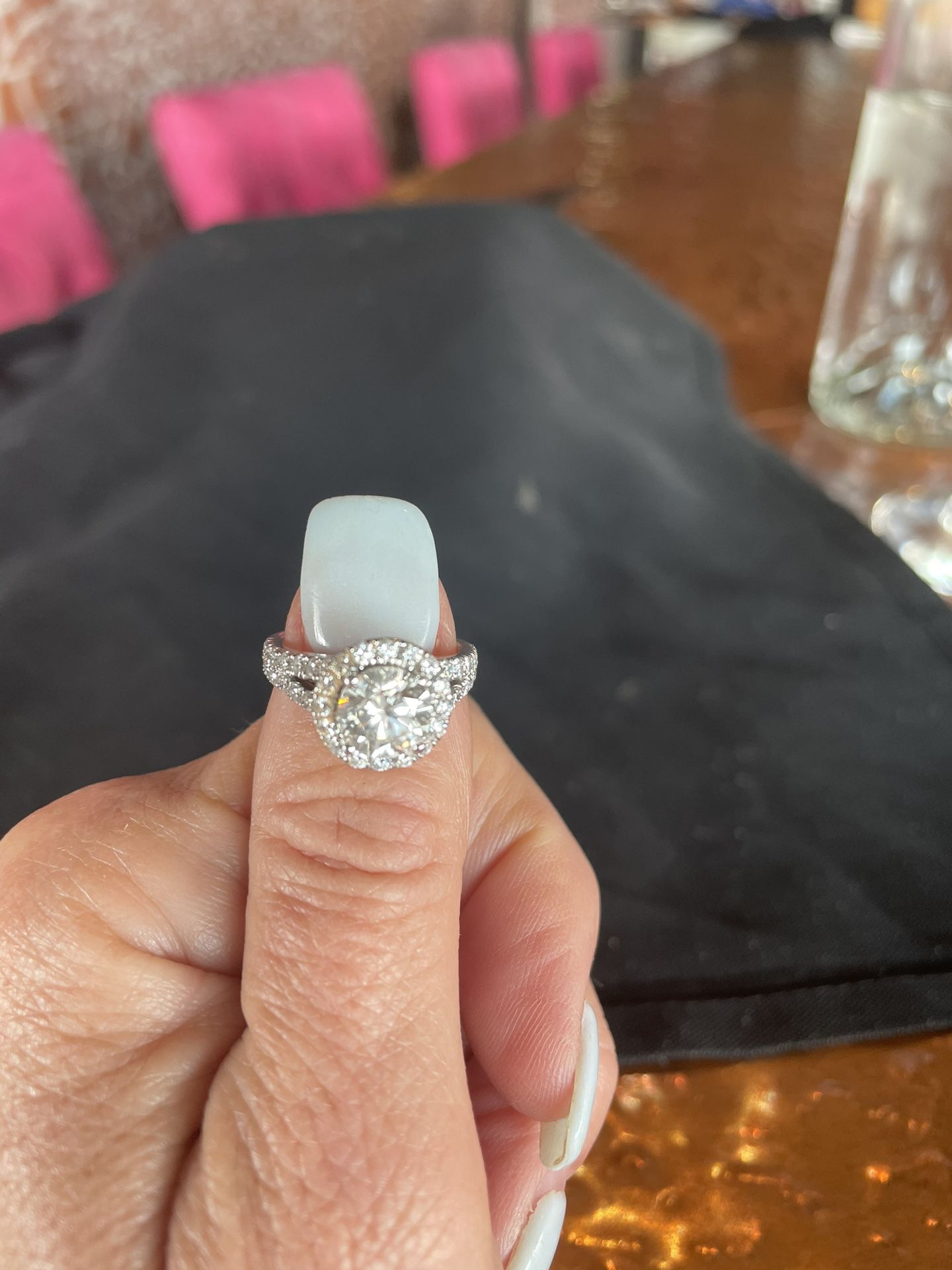 1.58 Carat Lab Grown Round Diamond Ring