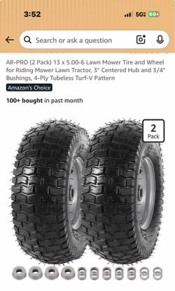 Lawn mower tractor tires (2)