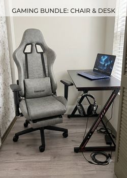 Gaming desk & chair bundle