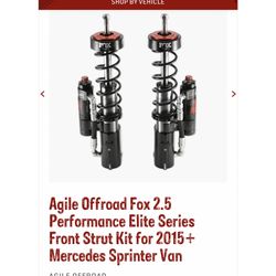 New Fox 2.5 Performance Elite Sprinter Suspension Kit 