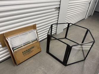 Brand New FXW AuraSpace Black Metal Acrylic Indoor Dog Playpen 24" Height 6 Panels Door