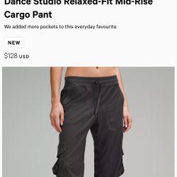 Lululemon Dance Studio Relaxed-Fit Mid-Rise Cargo Pant