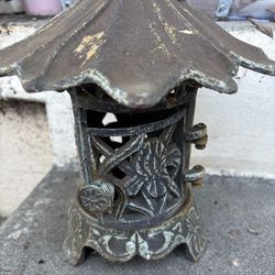Antique Chinese Heavy Cast Iron Pagoda Lantern