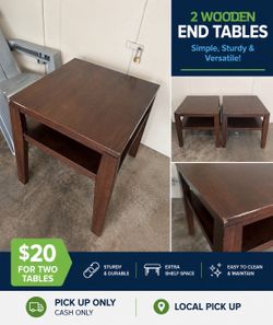 2 Wooden End Tables