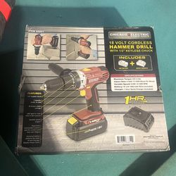 Chicago Electric Hammer Drill With Charger