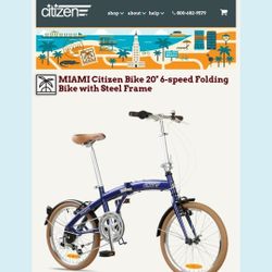 Citizen Miami Bike - Black (Was 400,Now 100)