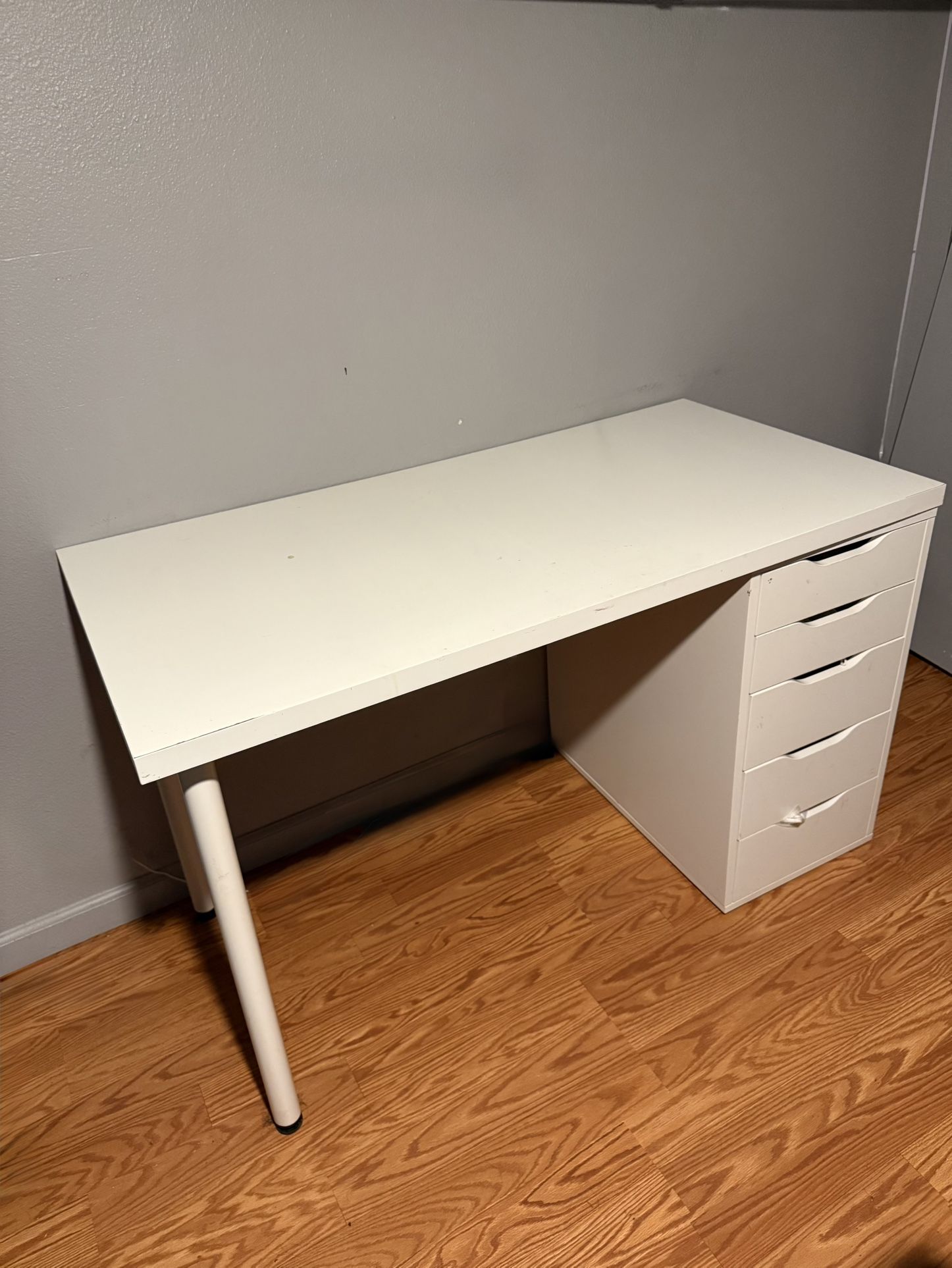 Ikea Table + Amex Drawers
