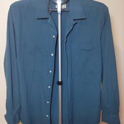 Banana Republic L Button Down Shirt - Blue (0273)