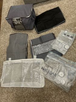 Storage totes and vacuum seal bags $20