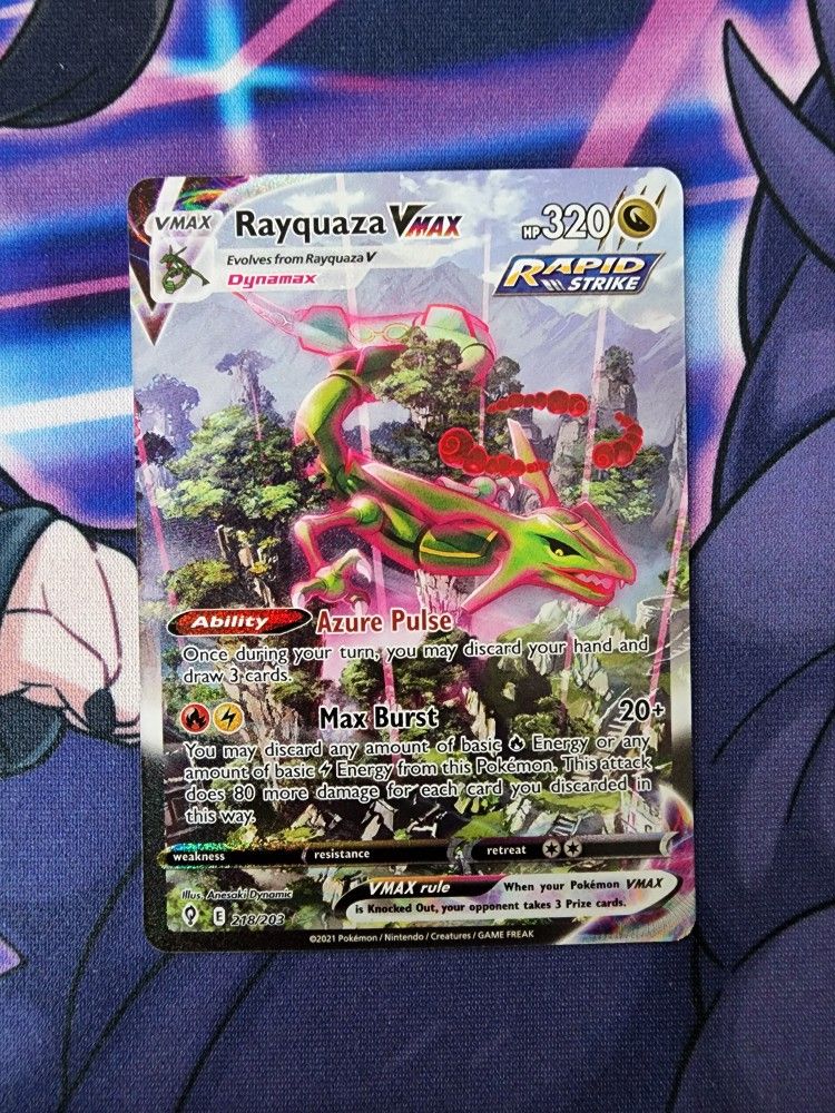 Rayquaza VMAX Alternate Art Pokemon Card Evolving Skies