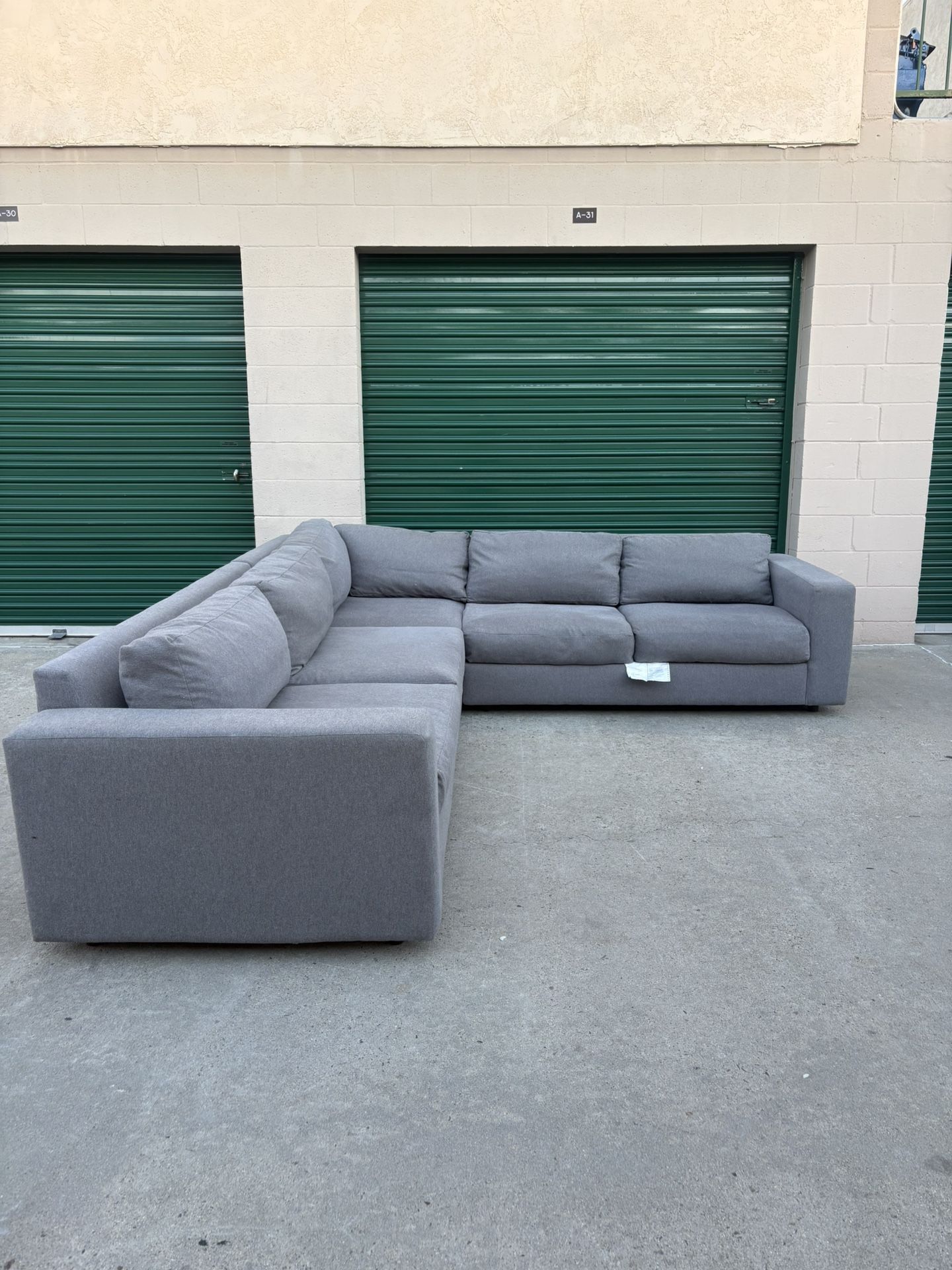 West Elm Down Feather Sectional Couch 🛻Delivery Available🛻