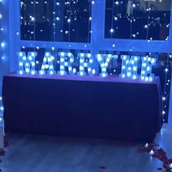 Marry Me Light Up Marquee Letters 
