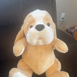 Stuffed Doggie With Big ears Snd Brown Eyes, 18” Sitting 