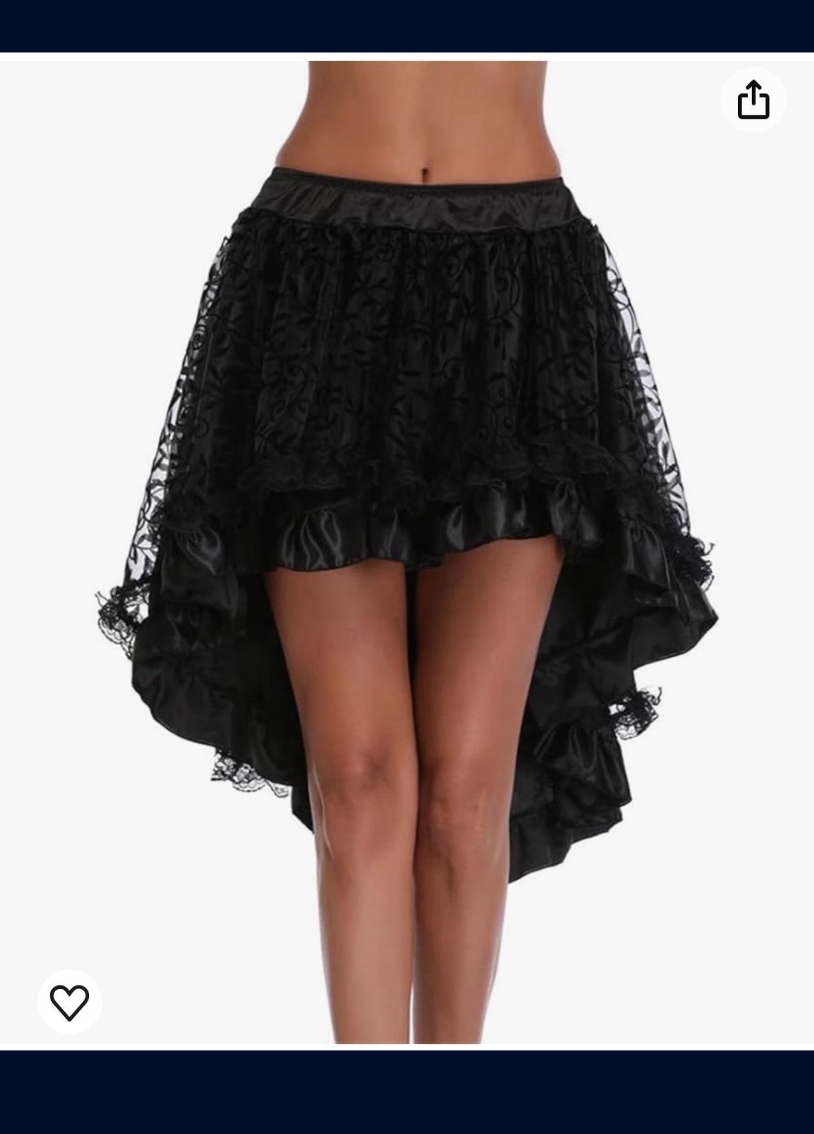 Women's retro gothic lace irregular skirts steam punk skirt cosplay costumes