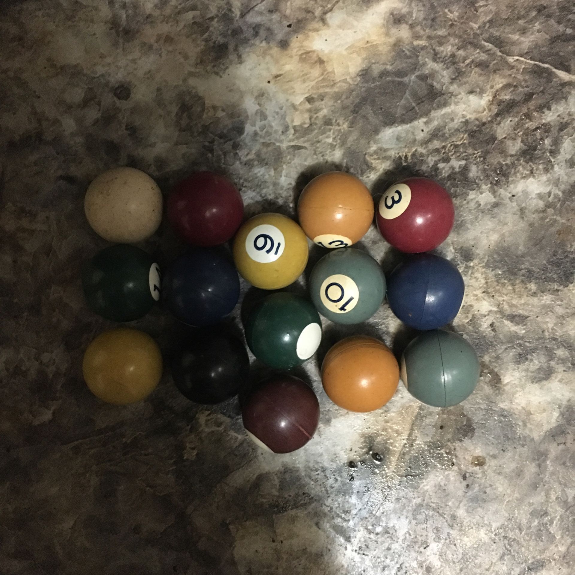 Vintage Mini Pool Balls 