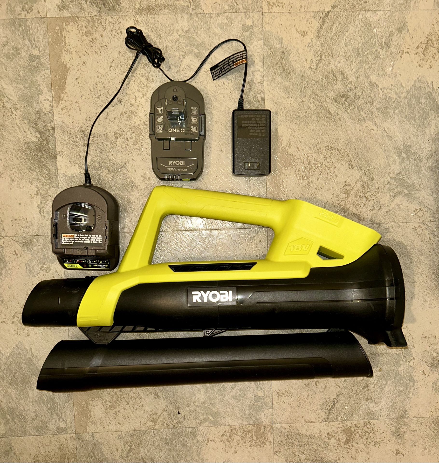 Ryobi One+ 200CFM 18V Leaf Blower with 1.5Ah Battery and Charger