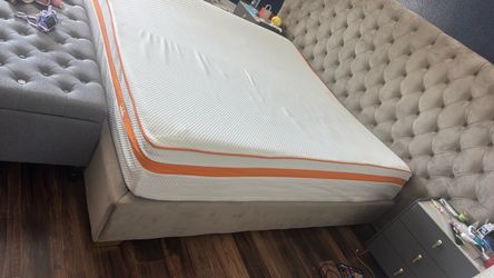 Tempur-Pedic Mattress with Orange Border Trim