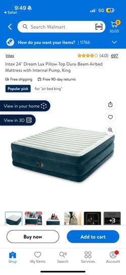Intel 24inch King Size Air Mattress With Pump!