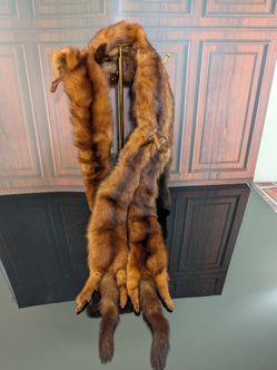 Vintage Ellis Stone & Company Genuine Mink Stole 46"