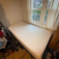 Twin Bed Mattress & Metal Frame